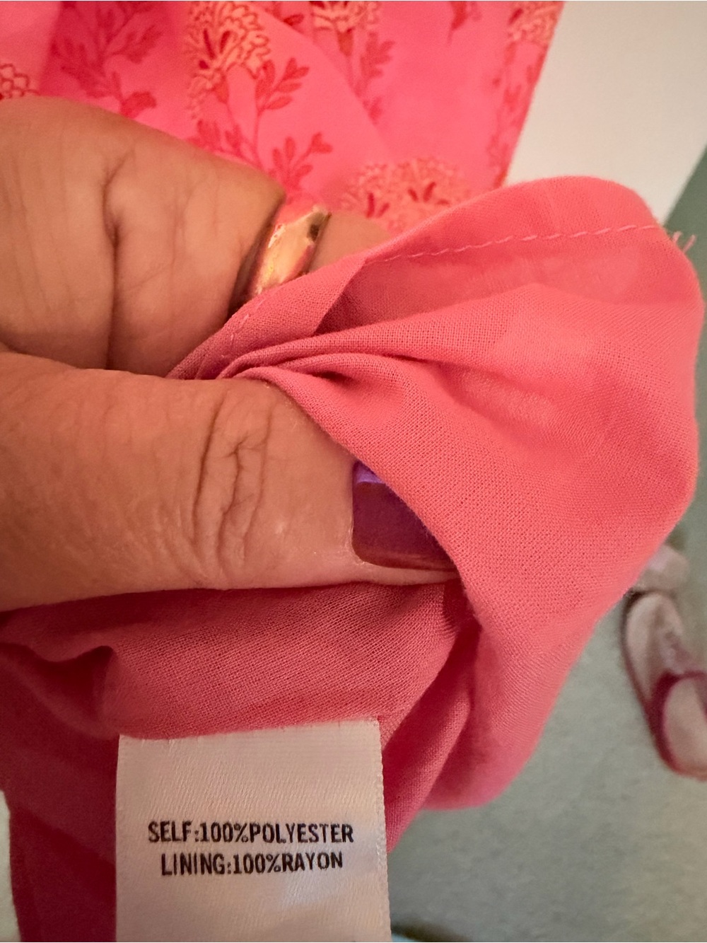 Pink Floral Tiered Babydoll Dress - Picture 4 of 7
